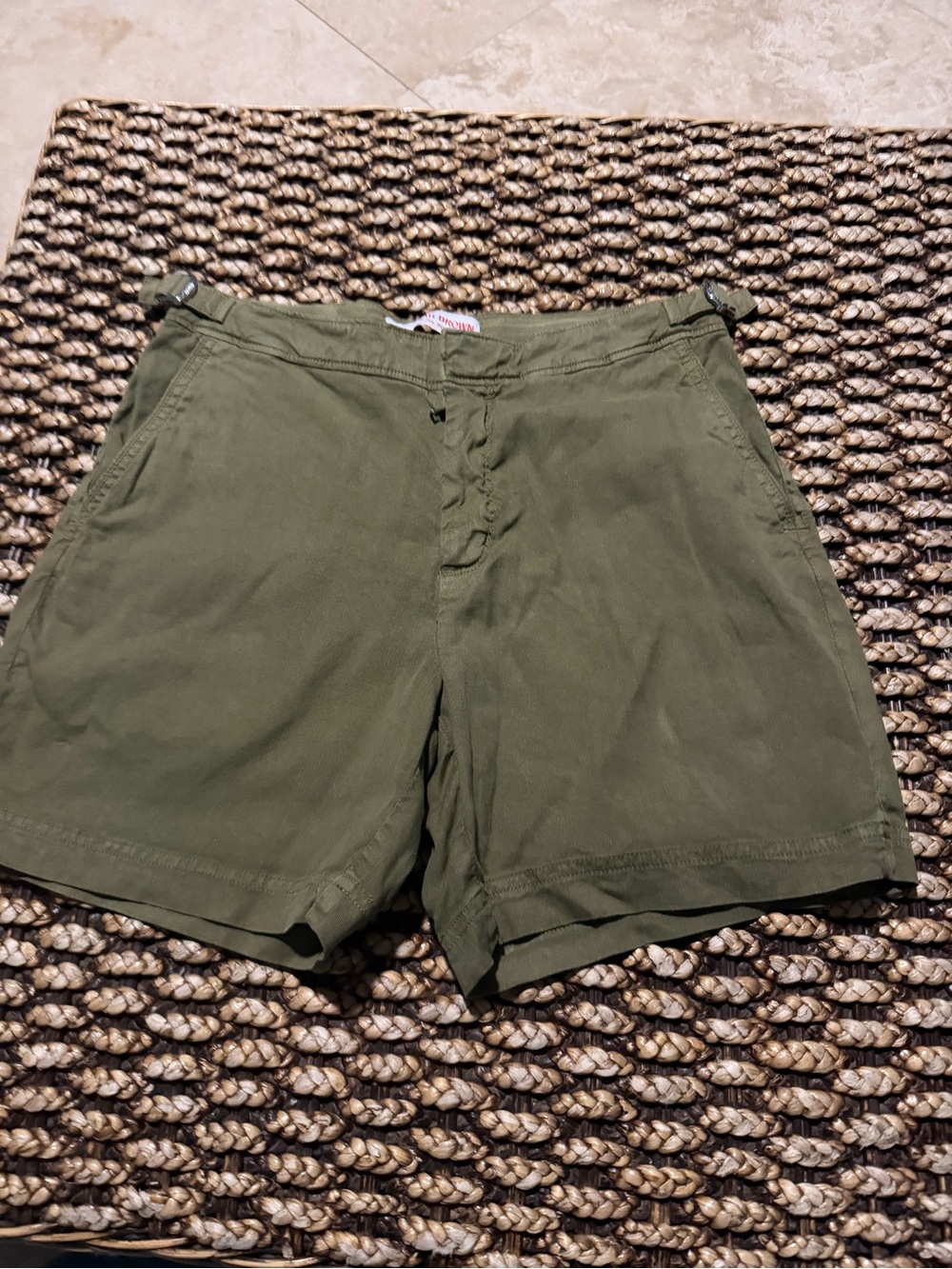 ORLEBAR BROWN Norwich Men's Olive Casual Shorts - Picture 4 of 8